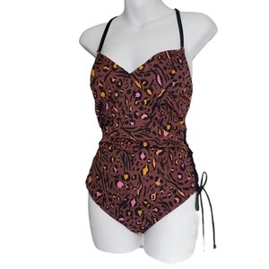Beach Betty Slimming Side-Tie Lace-Up Swimsuit M